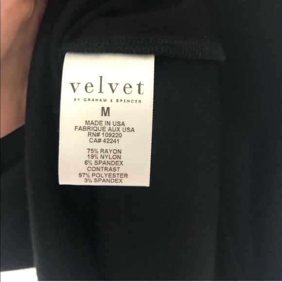 Velvet Graham & Spencer Black Dress medium NWT - Picture 5 of 6